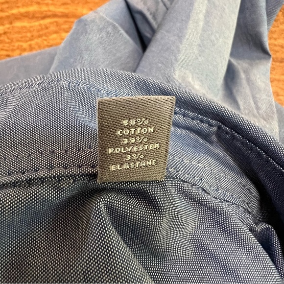 GEOFFREY BEENE Blue Stretch Collar Regular Fit Button Down Shirt NWT Mens size L - Picture 6 of 12